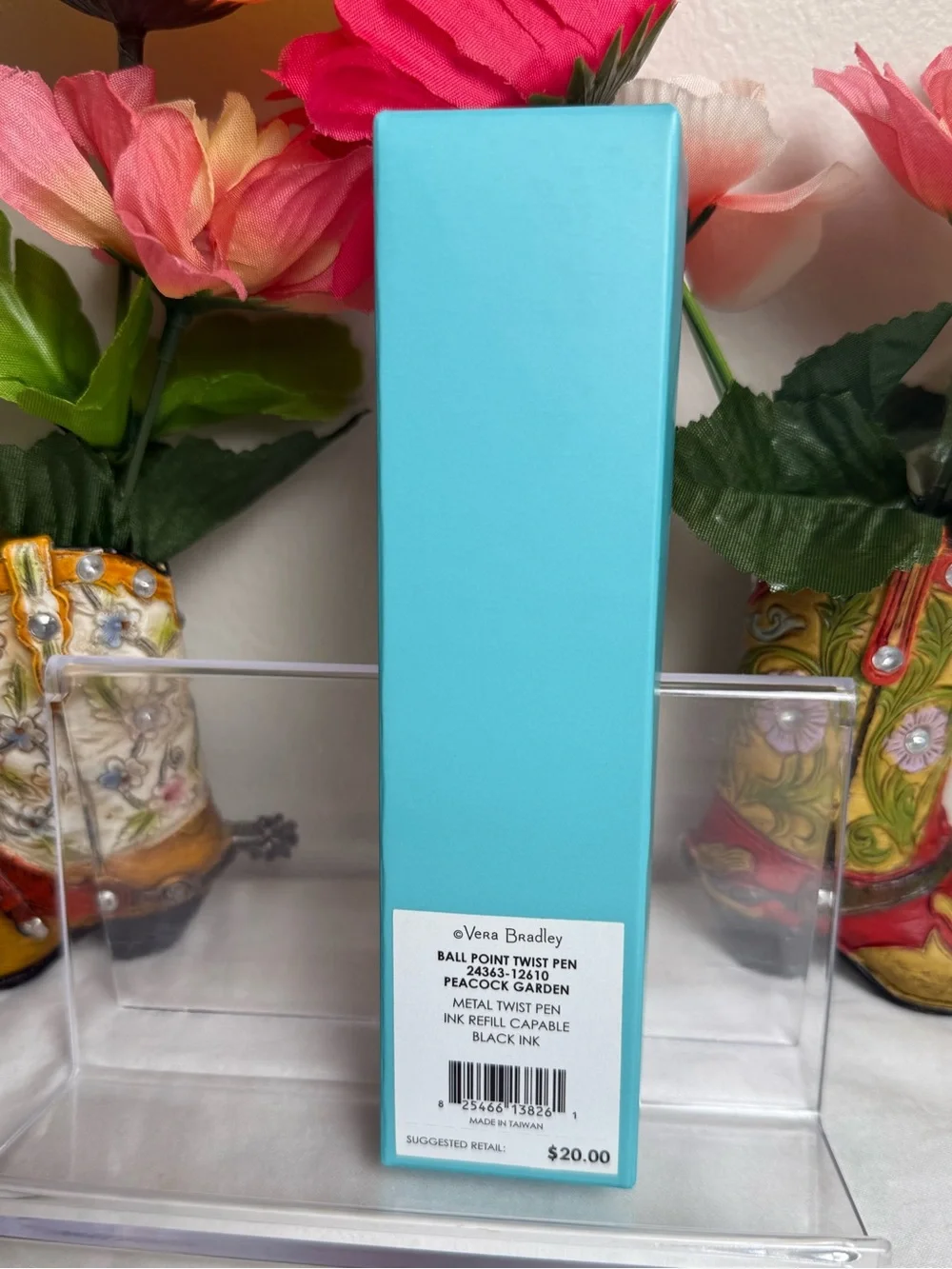 NWT Vera Bradley Peacock Garden Ball Point Pen